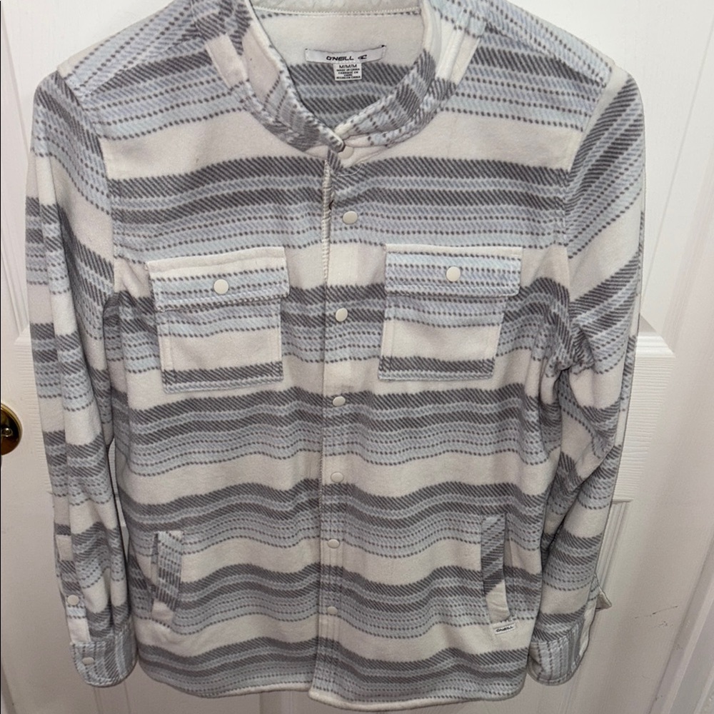 Casual Striped Gray Jacket